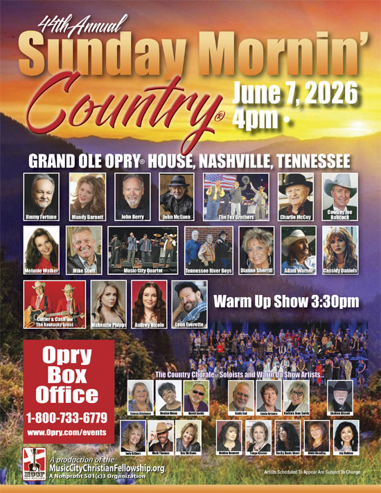 Sunday Mornin' Country Celebrates Faith and Music With Powerful Artist Lineup